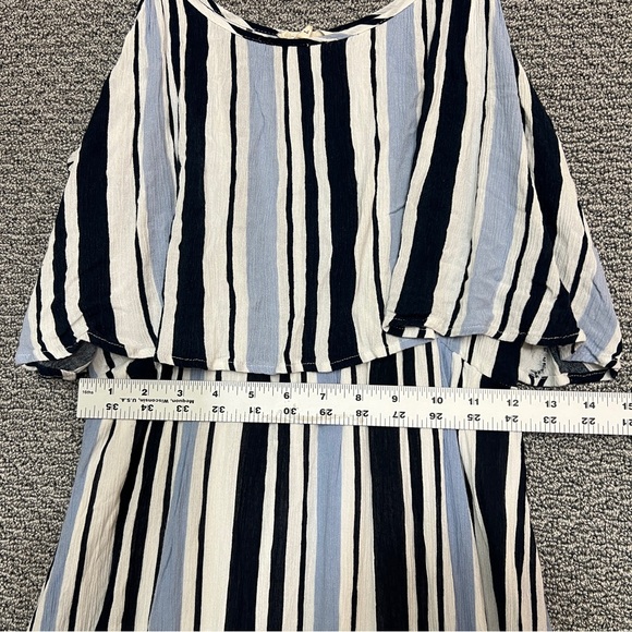 Cotton Blue women’s maxi dress blue and white size L preowned - Picture 5 of 12